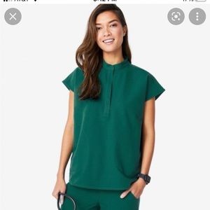 FIGS Limited Edition Hunter Green Rafaela Scrub Top XL NWT
